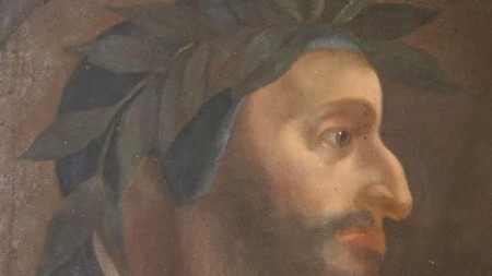 Портрет на Данте Алигиери от неизвестен художник (между 1500 г. и 1600 г.) в кабинета на кмета на община Орвието (Терни), Италия.