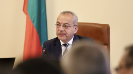 Служебният премиер Гълъб Донев на заседание на правителството, 28 април 2023 г.