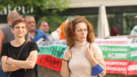 Участници в протеста пред Народното събрание - 19 май 2020 г.
