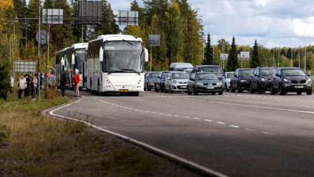 Засилен трафик на границата на Русия с Финландия, 24 септември 2022 г.