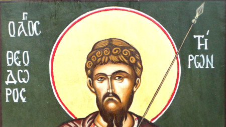 Изображение на Св. Теодор Тирон върху икона