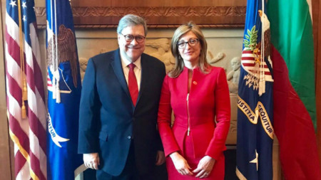 United States Attorney General William Barr and Bulgaria’s Minister of Foreign Affairs Ekaterina Zaharieva 
