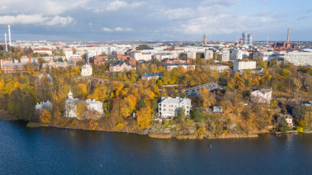 Изглед към столицата на Финландия Хелзинки.