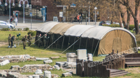 Военнослужещи от Втора Тунджанска механизирана бригада разпънаха палатки в близост
