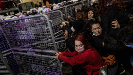 Протест срещу насилието над жени в Истанбул, 25 ноември 2021 г.