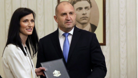 President Rumen Radev met Gabriel, who is European Commissioner for Innovation, Research, Culture, Education and Youth, to give her the mandate. She will have seven days to see if she can get enough support to break Bulgaria's political deadlock.