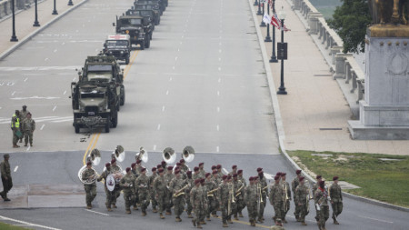 Военни на парада във Вашингтон, 14 юни 2025 г.