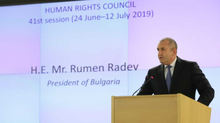 Румен Радев в 41-вaта сесия на Съвета на ООН по правата на човека, в която участват над 800 делегати от цял свят.
