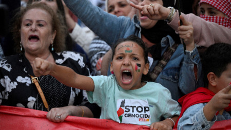 Демонстрация в подкрепа на палестинците в Барселона, 21 октомври 2023 г.