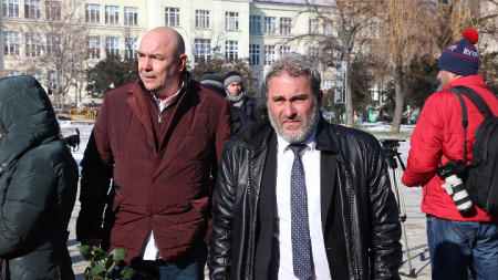 Актьорът Калин Сърменов (вляво) и министърът на културата Боил Банов