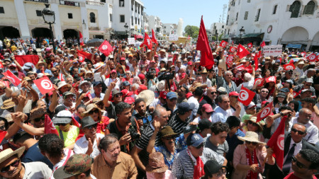 Протестът срещу президента на Тунис, 18 юни 2022 г.