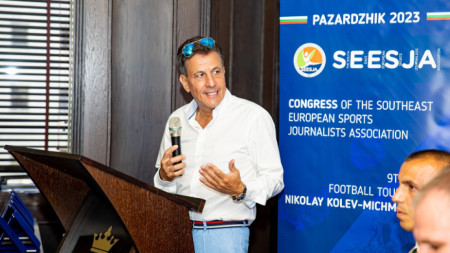 Кметът на Пазарджик Тодор Попов во време на конгреса на спортните журналисти от Югоизточна Европа