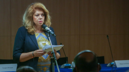 Илияна Йотова на конференция на тема „Организираното гражданско общество срещу дезинформацията“, 12 юни 2023 г.