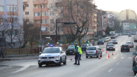 Мястото на инцидента в Благоевград.