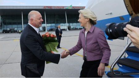 PM Rosen Zhelyazkov and Ursula von der Leyen , Plovdiv airport, 31 August, 2025