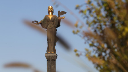 Statue of Saint Sophia in central Sofia