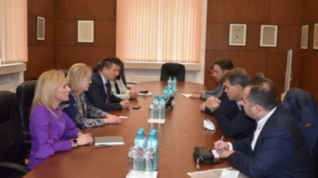 Външният министър на Република Северна Македония Буяр Османи на среща с ръководители на българската прокуратура.