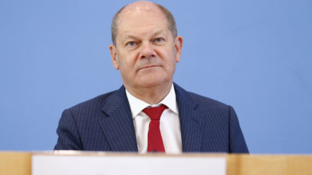 Пресконференция на финансовия министър на Германия Олаф Шолц за допълнителния бюджет на страната