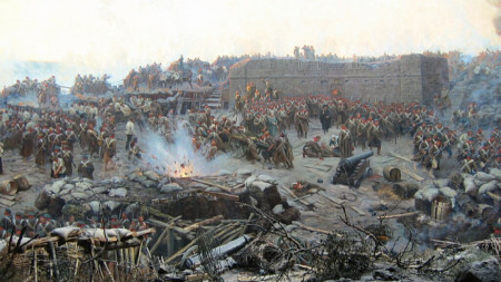 „Обсадата на Севастопол“, картина на Франц Рубо