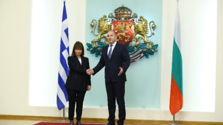 Президентите на Гърция и България Катерина Сакеларопулу и Румен Радев, София, 8 декември 2022 г. 