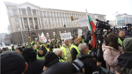 Протест на животновъди и оранжерийни производители в столицата през ноември 2023 г. 