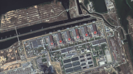 Сателитна снимка на Запорожката АЕЦ