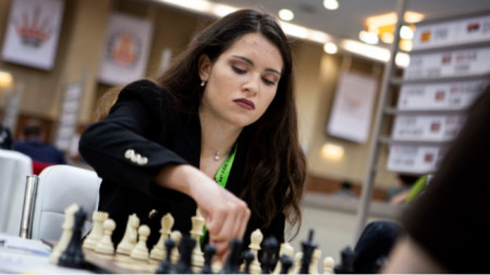 Beloslava Krasteva in a winning game vs Israel