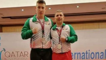 Hristo Hristov (left), Yunder Beytula (right) at Doha tournament
