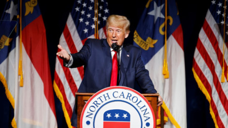 Доналд Тръмп се включи в конгреса на републиканците от щата Северна Каролина.