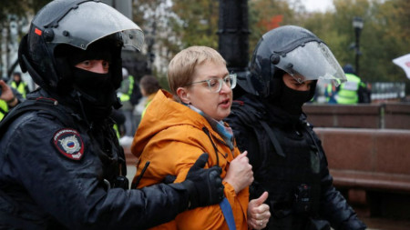 Протести в Москва срещу обявената частична мобилизация