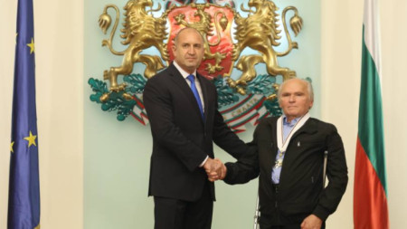President Rumen Radev (L) and Ivan Nikolov, June 3, 2024.