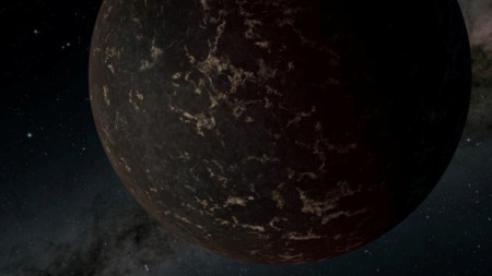 Художествена илюстрация на екзопланетата, намираща се на 48,6 светлинни години от Земята.