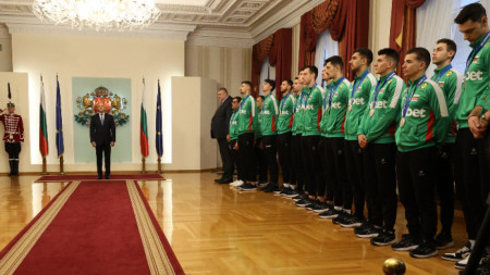 Президентът на България Румен Радев прие световните вицешампиони.