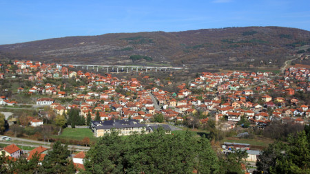 Town of Tsaribrod in Serbia close to the border with Bulgaria