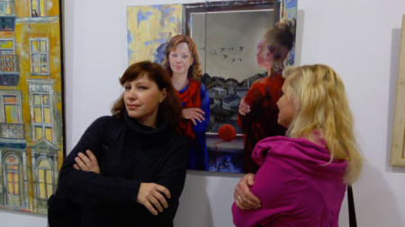 Картина Татьяны О′Махони, на которой изображены автор (справа) и Татьяна Пачгина