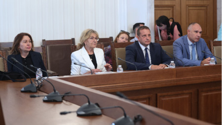Кандидати за членове на КПК (от ляво надясно): Аделина Натина-Зиколова, Мария Даскалова, Стоян Петков и Петър Коев