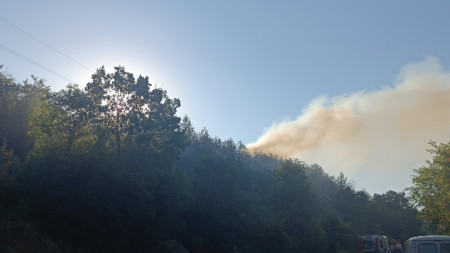 Трети ден продължава гасенето на пожара край Стара Загора