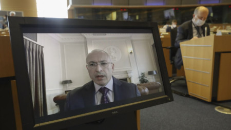 Михаил Ходорковски на изслушването в Европейския парламент