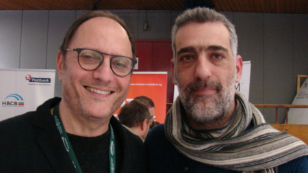 Οι σκηνοθέτες Στηβ Κρικρής (αριστερά) και Νίκος Λαμπότ 