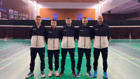 Отборът на България (от ляво-на дясно): Стойнов, Терзиев, Макарски, Бойчинов и Русев.
