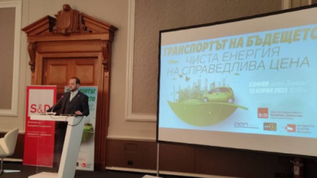 Environment Minister Borislav Sandov during the Conference on the Transport of the Future