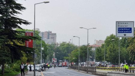 Мястото на атентата в Анкара.