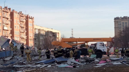 Мястото на взрива. Пресслужба на Министерство на извънредните ситуации на Северна Осетия