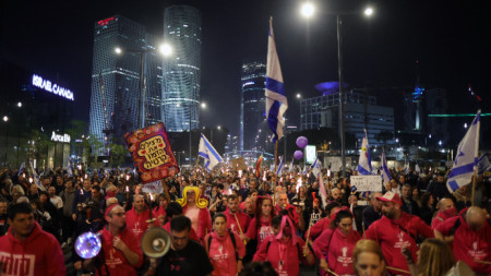 Протестът в Тел Авив, 21 януари 2023 г.