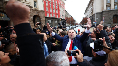 Delyan Peevski en su protesta