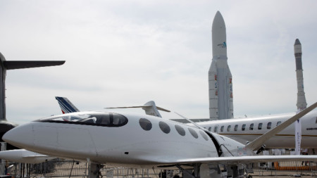 Електрическият самолет на Eviation на авиозложението в Бурже през 2019 година