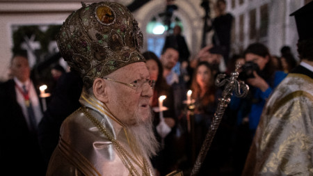 Вселенският патриарх Вартоломей, Истанбул, 24 април 2022 г.