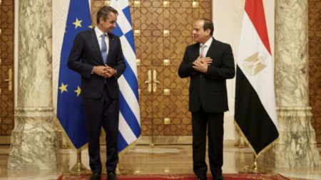 Кириакос Мицотакис и Абдел Фатах ас Сиси дадоха пресконференция в Кайро
