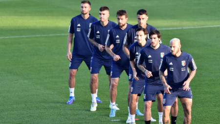 Италианците тренират пред мача срещу Англия