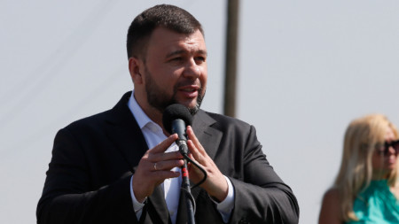 Про руският сепаратистки лидер на Донецка област Денис Пушилин обяви че